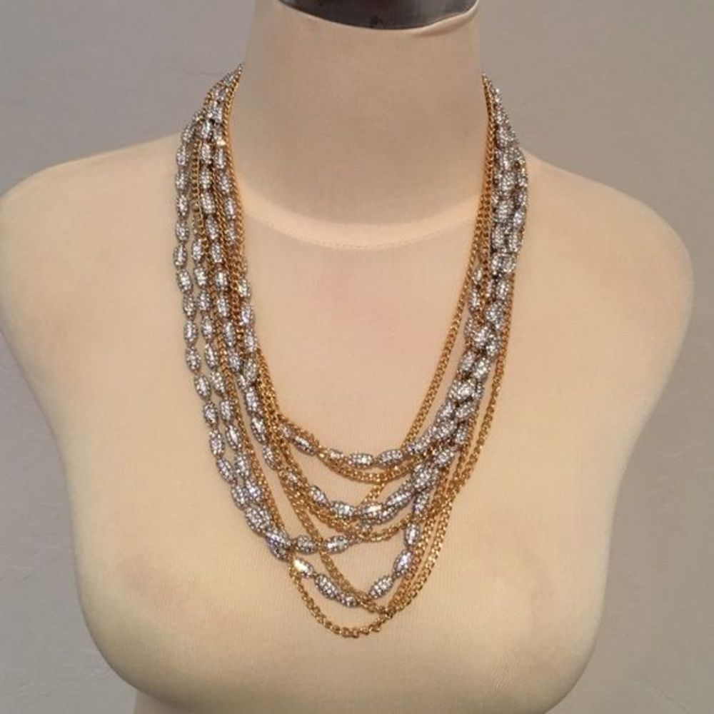 Fragments Pave Barrel-bead Necklace 20-24"L NWT - Picture 4 of 4
